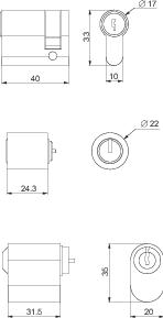 Купить SE Переходник для личинки замка KABA(1) NSYINKBA2