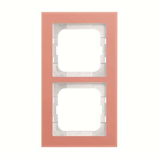 ABB Axcent Стекло Благородный коралл Рамка  2-постовая 2CKA001754A4766