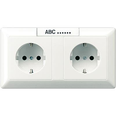 JUNG SCHUKO®-розетка для кабельных каналов 16 A / 250 B ~, белая AS1522NAWW