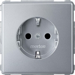 Купить SE Merten Aquadesign Алюминий Розетка Schuko с защитными шторками, безвинт. зажим MTN2300-7260