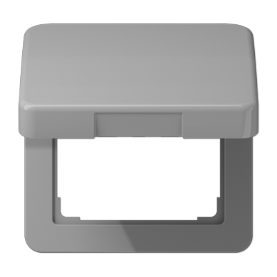 JUNG CD 500/CD plus Серая Крышка откидная для розеток и изделий 50х50 CD590KLGR