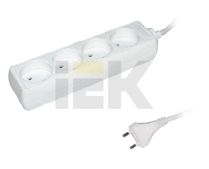 Купить IEK Удлинитель У4 4 места 2Р/5метров 2х0.75мм2 10А/250