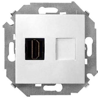Купить Simon 15 Белая Розетка HDMI, аудио/видео, v1.4, тип А 1591407-030