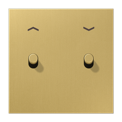 JUNG LS1912 Латунь классик Центральная плата с символом «стрелки», 1 пост, 2 тумблера,цилиндр; метал. исполнение ME12-5PCR25