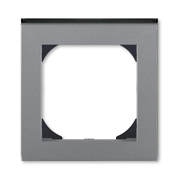 ABB EPJ Levit сталь / дымчатый чёрный Рамка 1 пост, 55х55 (для механизмов BJE) 2CHH015510A4069
