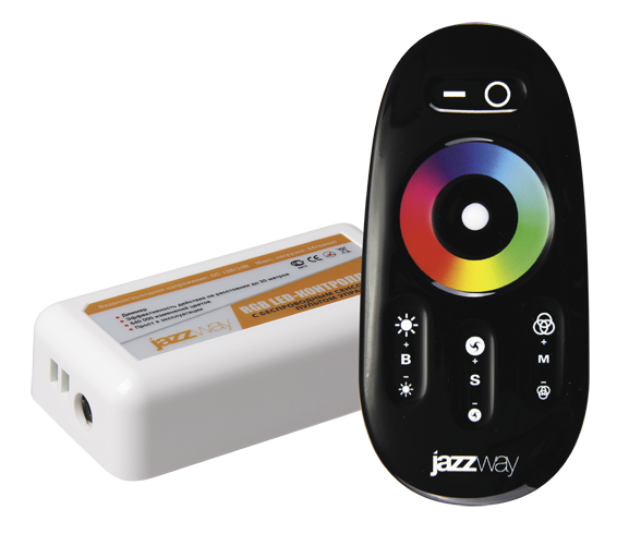 Jazzway Контроллер RGB PRC-4000RF BL (черный) 12/24V 216/432Вт .1019295