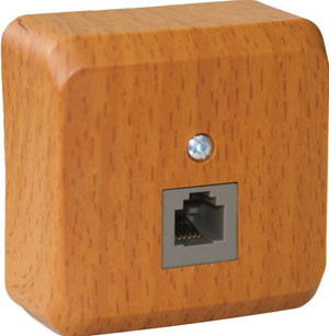 Купить Systeme Electric Этюд наруж Дача Темный бук Розетка ТЛФ 1-ая