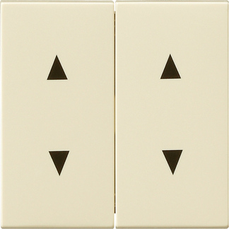 Gira S-55 Крем глянц Клавиша двойная для жалюзи со стрелками 115001