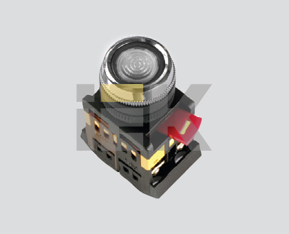 Купить IEK Кнопка ABLFS-22 прозрачный d22мм неон/240В 1з+1р