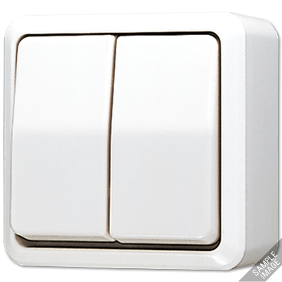 JUNG Выключатель для накладного монтажа сдвоенный слоновая кость 605A