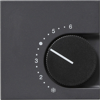 Купить Gira S-55 Антрацит Накладка для регулятора температуры пола с поворотной ручкой 149028