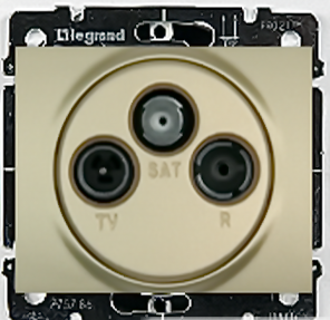 Legrand DIY Galea Life Титан Розетка TV-FM-SAT 1,5 dB 696868