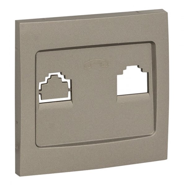 EKF PROxima Валенсия лицевая панель розетки Phone 1-местная кашемир