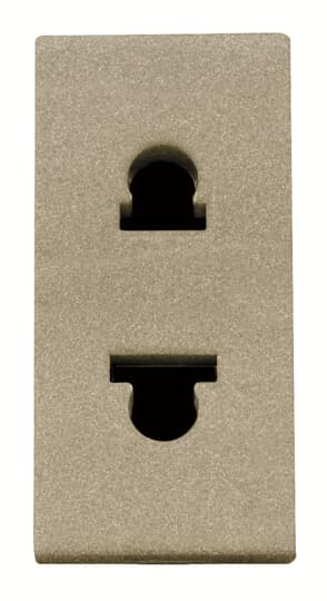 ABB Розетка стандартная смешанная в сборе без заземления, 16А / 250В, серия Zenit, цвет шампань 2CLA213501N1901