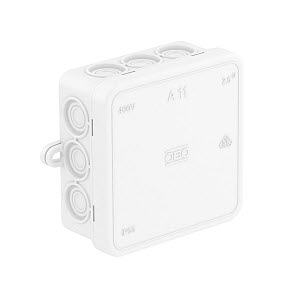 Купить OBO Bettermann Распределительная коробка A11, 85x85x40 мм, белая 2000180