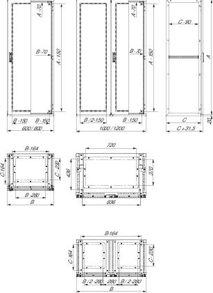 Купить SE Sarel Шкаф 1800x800x400 нержавеющая сталь (NSYSFX18840)