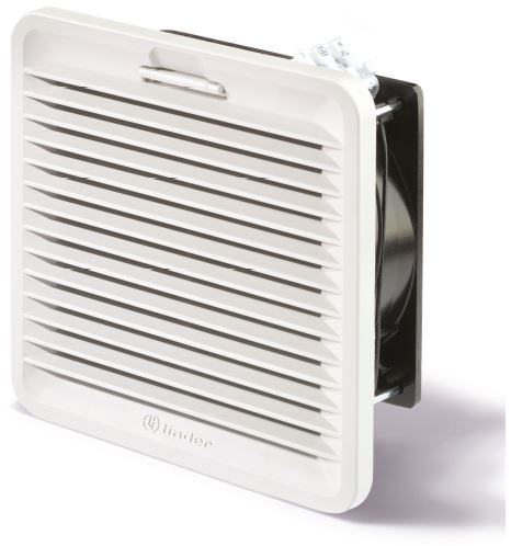 Finder Вентилятор с фильтром; версия с обратным направлением потока; питание 120В АС; расход воздуха 100м3/ч; степень защиты IP54 7F2181203100