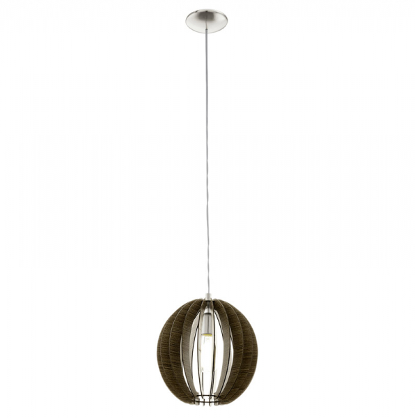 Eglo 94635 Подвес COSSANO 1x60W (E27) сталь/дерево, темно-коричневый