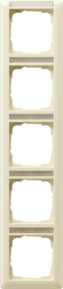 Gira Standard 55 Кремовый глянец Рамка 5-я вертикальная с полем для надписи 111501