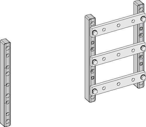 ABB Держатель для 3-х шин, 60/100мм ZX520