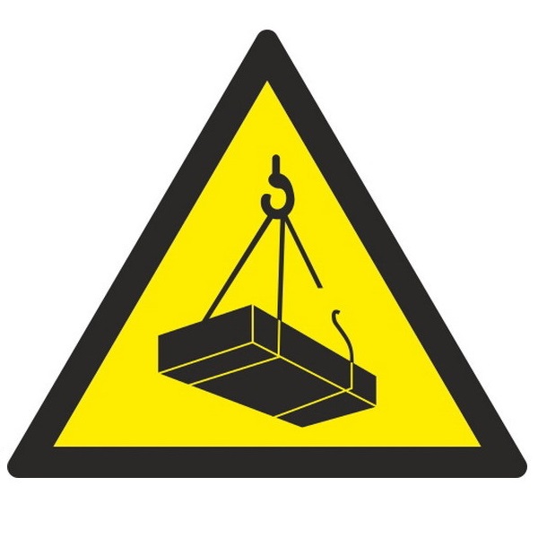 Знак пластик W06 "Опасно. Возможно падение груза" (200x200x200) ГОСТ 12.4.026-2015 EKF PROxima