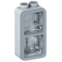 Купить Legrand Plexo Серый Монтажная коробка 2-ая вертикальная 069668