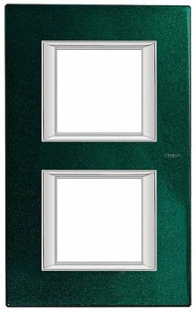 Купить BT Axolute Малахит Рамка 2+2 мод прямоугольная (надпись вертикально) HA4802/2VS