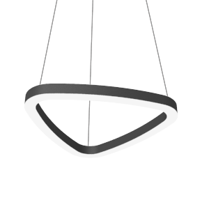 Varton Светодиодный светильник Enso A 560x530x40 мм 25 Вт 3000 К подвесной RAL9005 черный матовый с рассеивателем опал V1-R0-9A403-30000-2002530