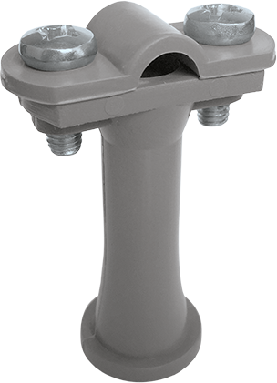 EZETEK Держатель проводника круглого 6-10 мм серый, высота 59 мм, пластик 91104