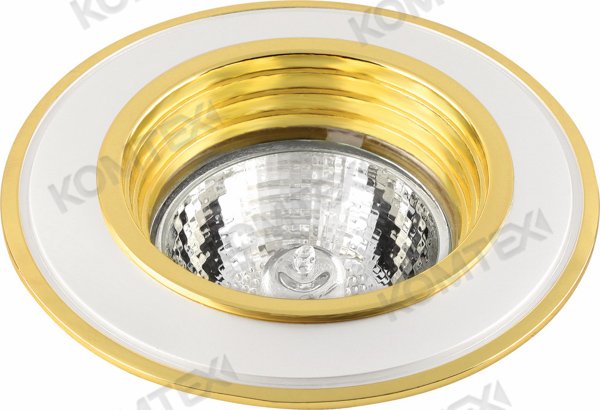 Comtech Crater Светильник галогеновый встраиваемый MR16 1x50W GU5.3 золото/никель/золото P00396