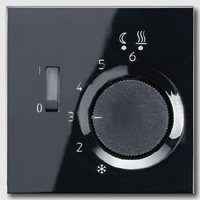 JUNG LS 990 Черная Накладка регулятора теплого пола (мех. FTR231U) LSFTR231PLSW