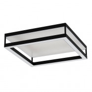 Eglo 390018 Потолочный светильник MACELLARA, LED 22W, 2600lm, LED 13W, 1450lm, L450, B450, H130, сталь, черный/пластик, белый