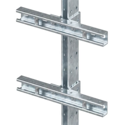 Купить DKC Комплект монтажных профилей на стойку для крепления 1 оболочки болтами М8х80 4 шт. , горячеоцинкованный, длина 500 мм