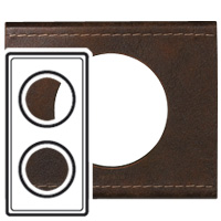 Купить Legrand Celiane Коричневая текстурная кожа Рамка 2-ая 069402