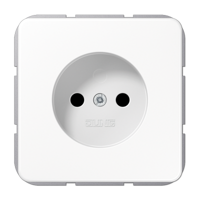 JUNG Розетка 10A 250V / 16A 250V~  2-х полюсная, без заземления, белый CD511NWW