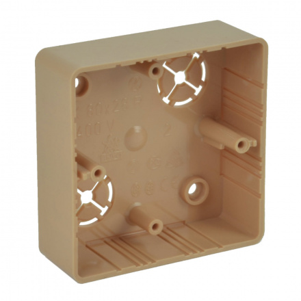 Kopos Коробка распределительная LK 80X28R / 1 (I1) 81х81х28 мм береза LK 80X28R/1_I1