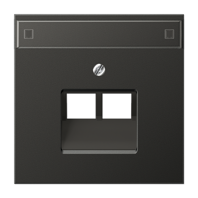 JUNG LS 990 Антрацит Накладка 2-ой наклонной ТЛФ/комп розетки с полем для надписи AL2969-2NAUAAN