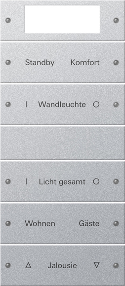 Gira Набор клавиш 5-местный Plus (2+3),  ГРАВИРОВКА 221526