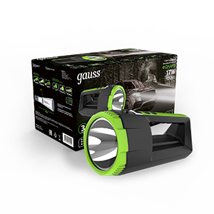 Купить Gauss Фонарь прожекторный модель GFL702 17W 900lm Li-ion 10000mAh диммируемый LED 1/12 GF702