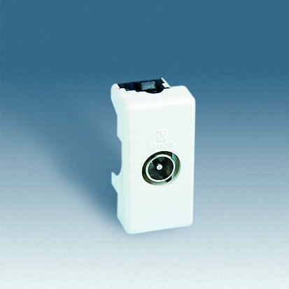 Simon 27 Мех Слоновая кость Розетка TV узкая 27475-31