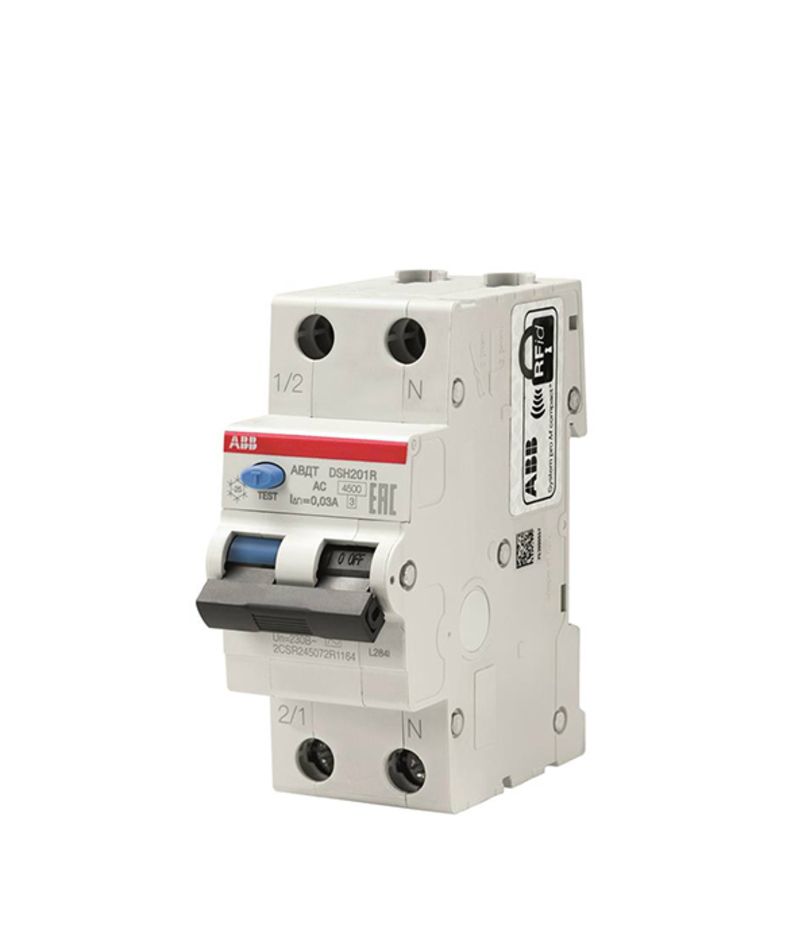 ABB DS201 L H C10 AC30 Автомат-й выключатель диффер.тока 10А 30мА тип АС 4,5kA 2CSR245073R1104