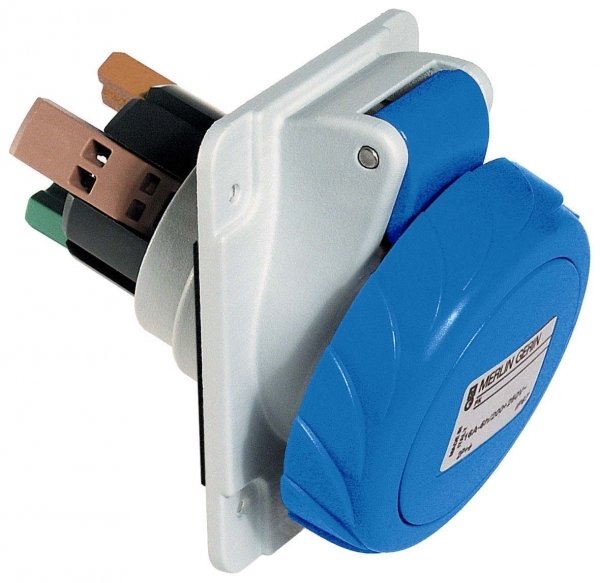 SE PratiKa Розетка скрытой установки, угловая, быстрозажимное соединение, 32А 2P+E IP67 220В PKY32F723