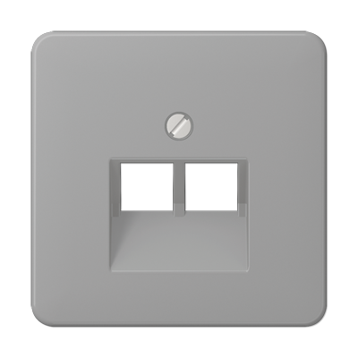 JUNG CD 500/CD plus Серая Накладка 2-ой наклонной ТЛФ/комп розетки CD569-2UAGR