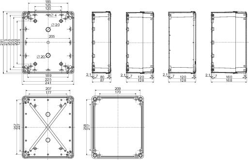 Купить SE Пластиковая коробка ABS 291x241x128 (NSYTBS292412)