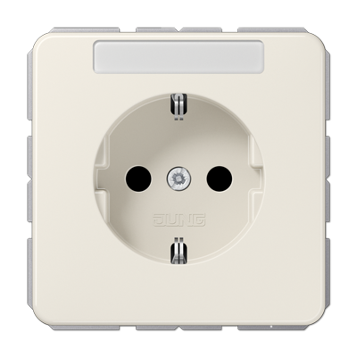 JUNG SCHUKO®-розетка 16 A / 250 B ~ с полем для надписи, слоновая кость CD1521BFNA