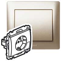 Legrand Galea Life Титан Розетка с/з, с выталкивателем 771424