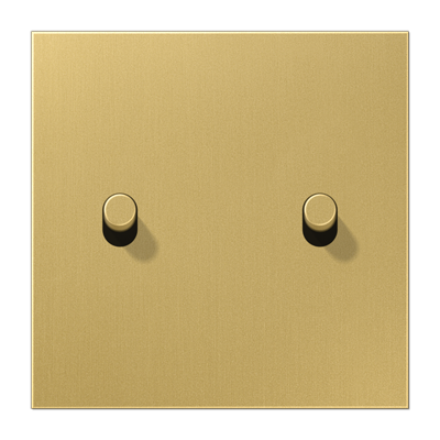 JUNG LS1912 Латунь классик Центральная плата, 1 пост, 2 тумблера,цилиндр; метал. исполнение ME12-5CR25