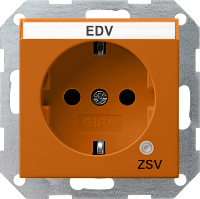Gira с накладкой зеленого цвета и маркировкой ”SV” (обычные меры безопасности) 268202