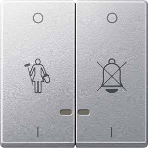 Купить SE Merten SM Алюминий Клавиши "перечеркнутый звонок","горничная" с подсветкой MTN3429-0460