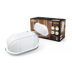 Gauss Светильник НБП IP54 280*160*115 овал с решеткой под лампу Е27 max 100W, 1/8 926602211